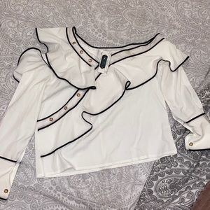 White and black blouse NEW